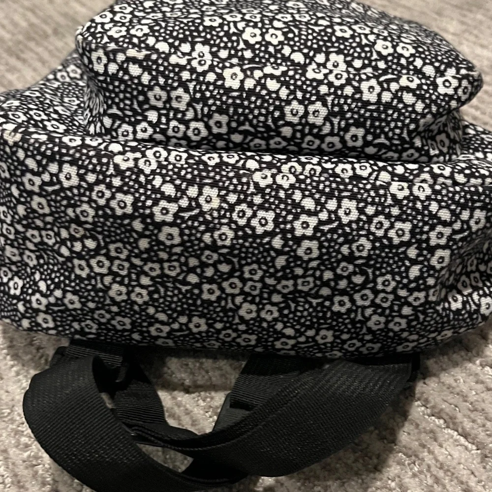 Jansport Black and White Mini Floral Print Backpack - Picture 8 of 8